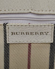 Burberry Nova Check Rope Handle Handbag Red White Canvas Leather  Burberry
