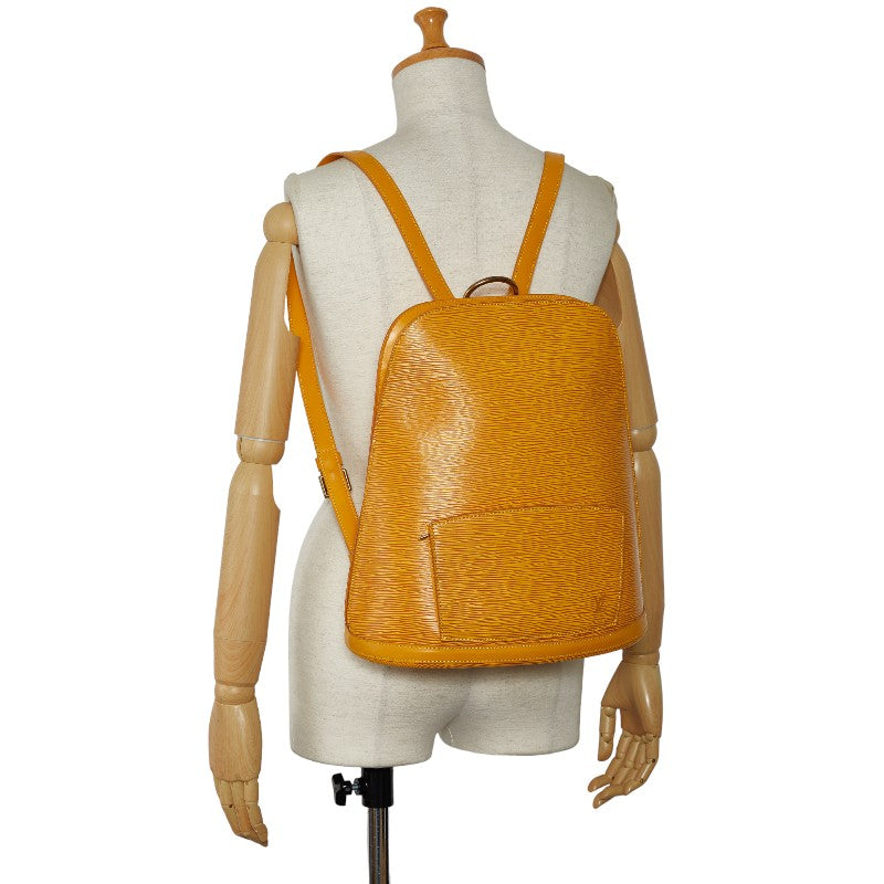 Louis Vuitton Epi Tassil 黃色背包帆布背包 M52292