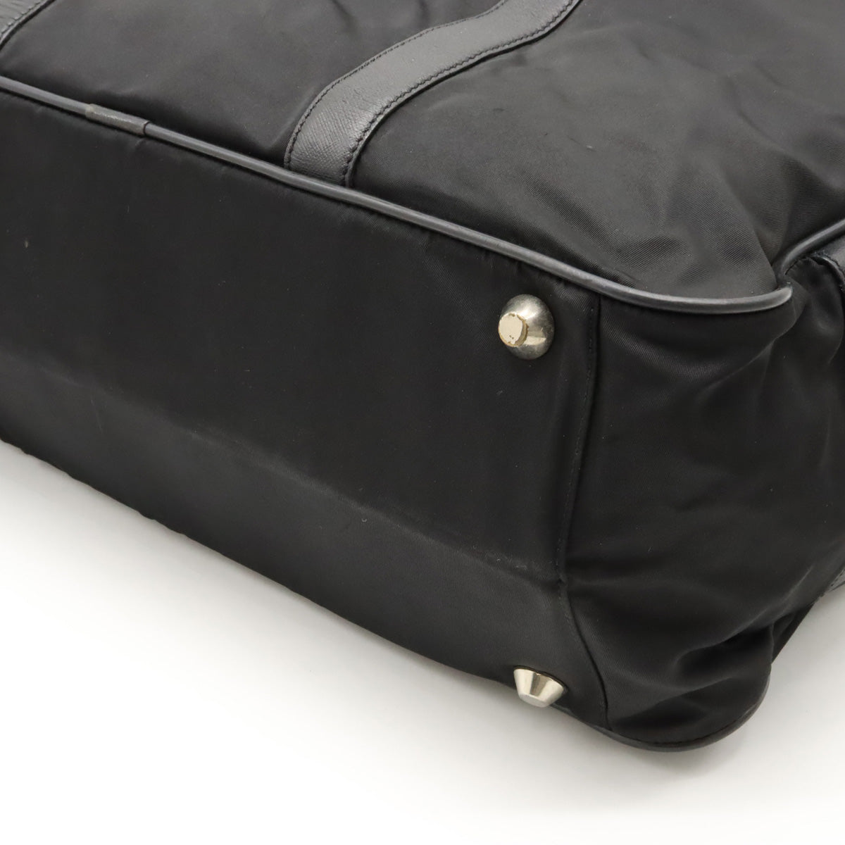 PRADA Prada Business Bag Briefcase Paper Bag Nylon Leather NERO Black Black Silver Gold  Domestic Boutique Purchases VS0069