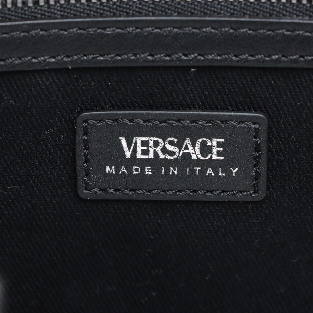 Versace Medusa Leather Shoulder Bag Black