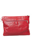BALENCIAGA Clutch Bag in Calf Leather Red 273022