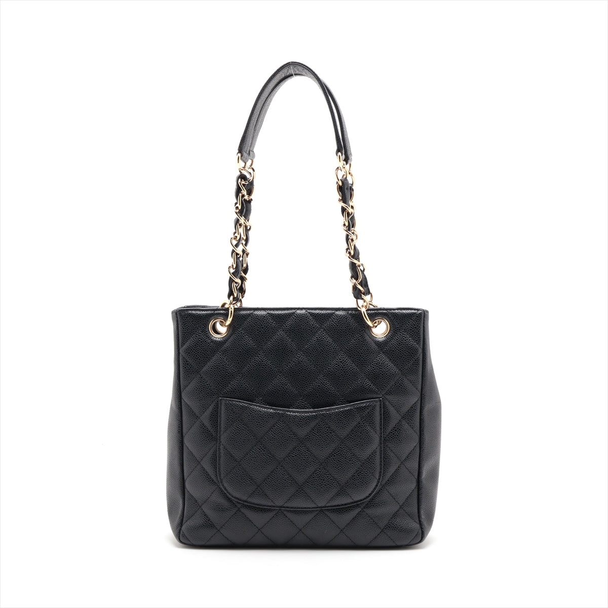 Chanel PST Caviar S Tote Top Bag Black Gold  8th