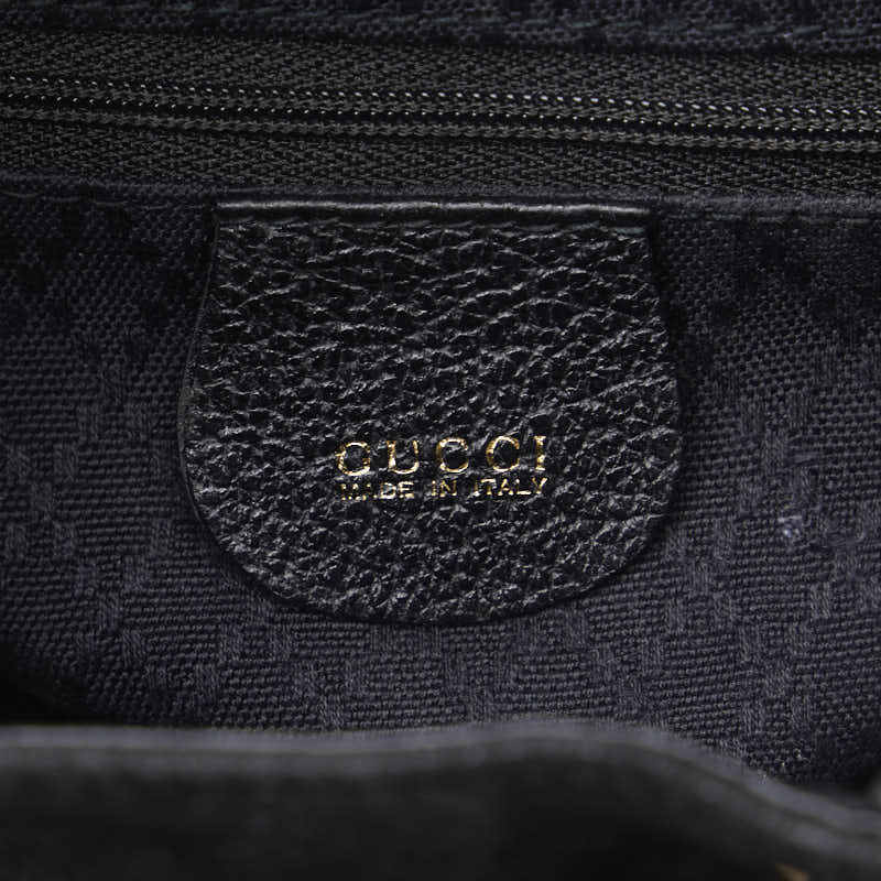Gucci Black Bamboo Backpack