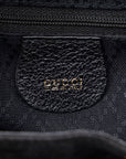 GUCCI Bamboo Backpack in Suede Black 1705 0030