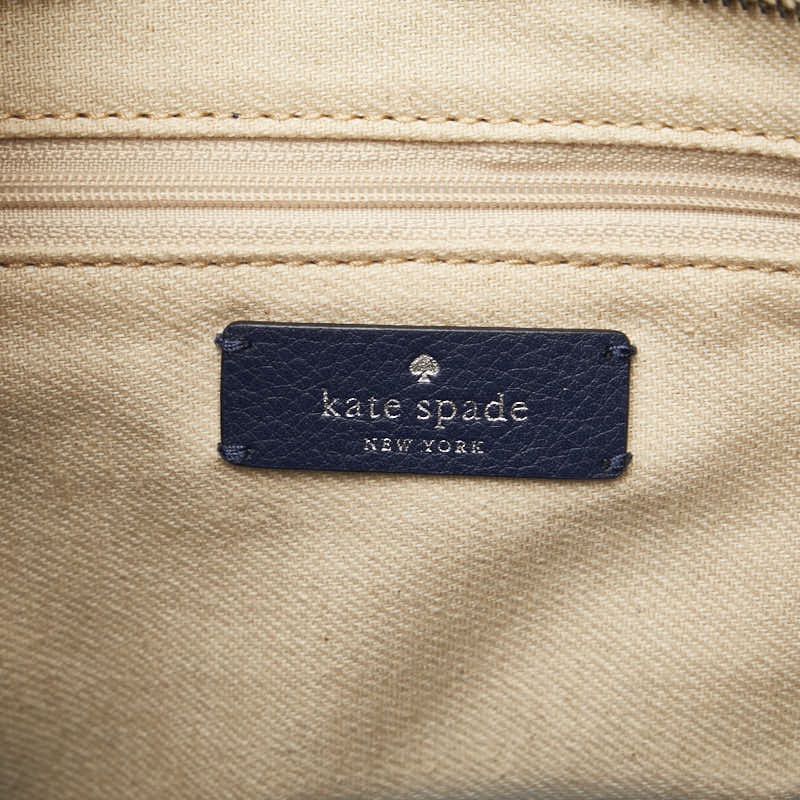 Kate Spade Handbags Navi Ivory Linen Emmeline Leather Ladies Kate Spade Handbags Kate Spade