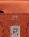 Hermes Birkin 25 Togo 橙色 銀色