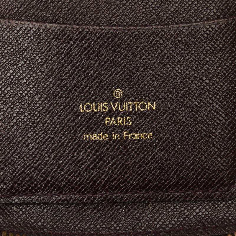 Louis Vuitton Taiga Agenda Geod Roundfassner Long Wallet M30616 Acai Berry Wine Red Leather  Louis Vuitton