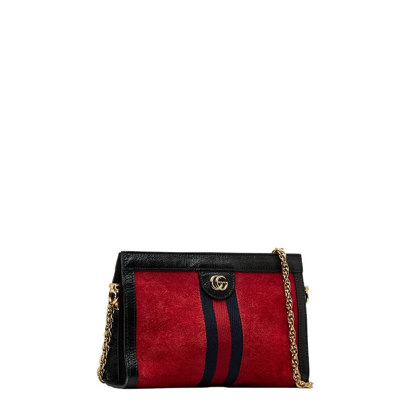 GUCCI Gucci Office 503877 Shoulder Bag Leather/Sweater Red Black Ladies Gucci