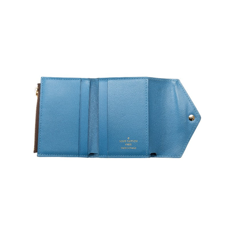 Louis Vuitton Monogram M63881 Long Wallet PVC/Leather Blue-Jean Brown