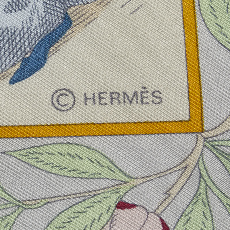 Hermes Carré 90 COTUMES DES DEPARTEMENTS Clothes Shirt Light Blue Silk  Hermes