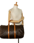 Louis Vuitton Monogram Keepall 50 Boston Bag Travel Bag M41426 Brown PVC Leather  Louis Vuitton