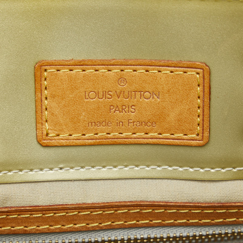 Louis Vuitton Monogram Vernis Reed PM Handbag M91145 Grey Silver Patent Leather  Louis Vuitton