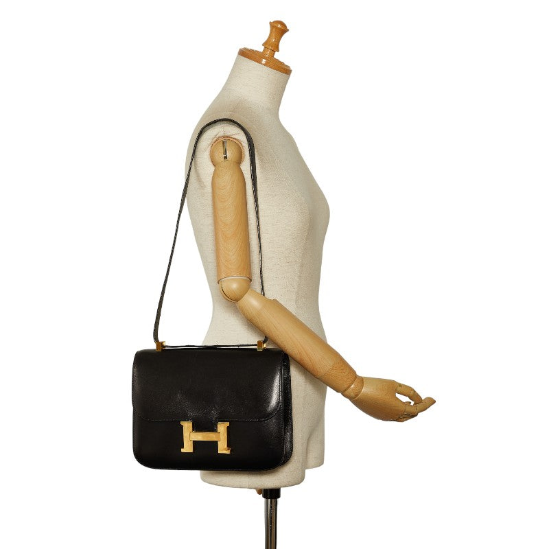 Hermes Constance 24 One-Shoulder Bag Black Box   Hermes