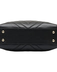 Chanel Chevron V Stick Handbags Shoulder Bag 2WAY Black Leather Ladies CHANEL