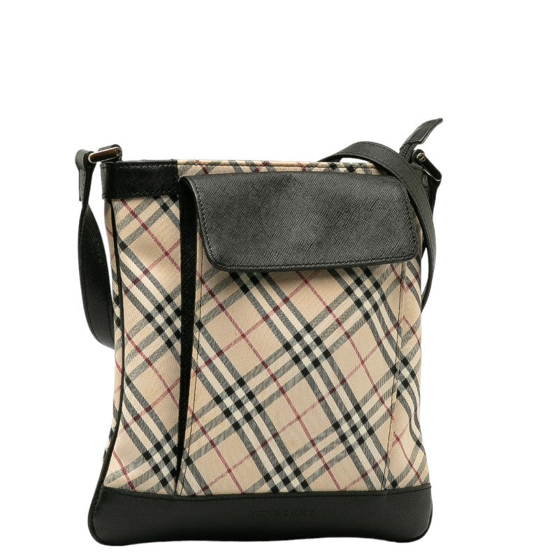 Burberry Nova Check  Shoulder Bag Beige Multicolor Canvas Leather  BURBERRY Middle