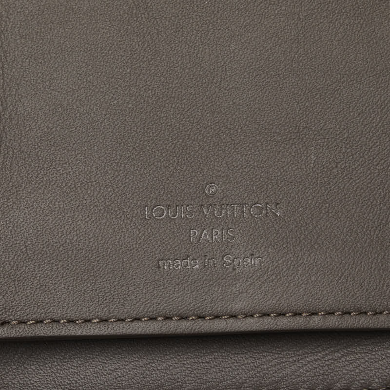 Louis Vuitton Damiere Amphini Vertical Zippie Wallet Round  Long Wallet N62235 Meteor Brown Leather Men LOUIS VUITTON