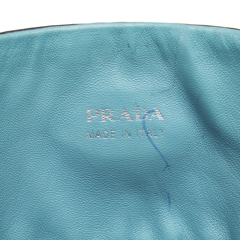 Prada Reversible s Bag Black Emerald Green Leather Ladies Prada