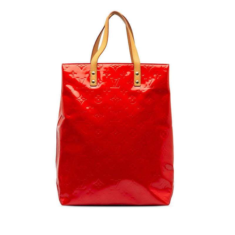 Louis Vuitton Verney Reed MM Handbag  Bag M91086 Rouge Red Patent Leather Lady Louis Vuitton