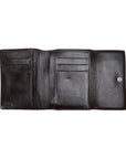 LOEWE LOEWE Anagram Three Folded Wallet PVC/Leather Brown Black  Eve