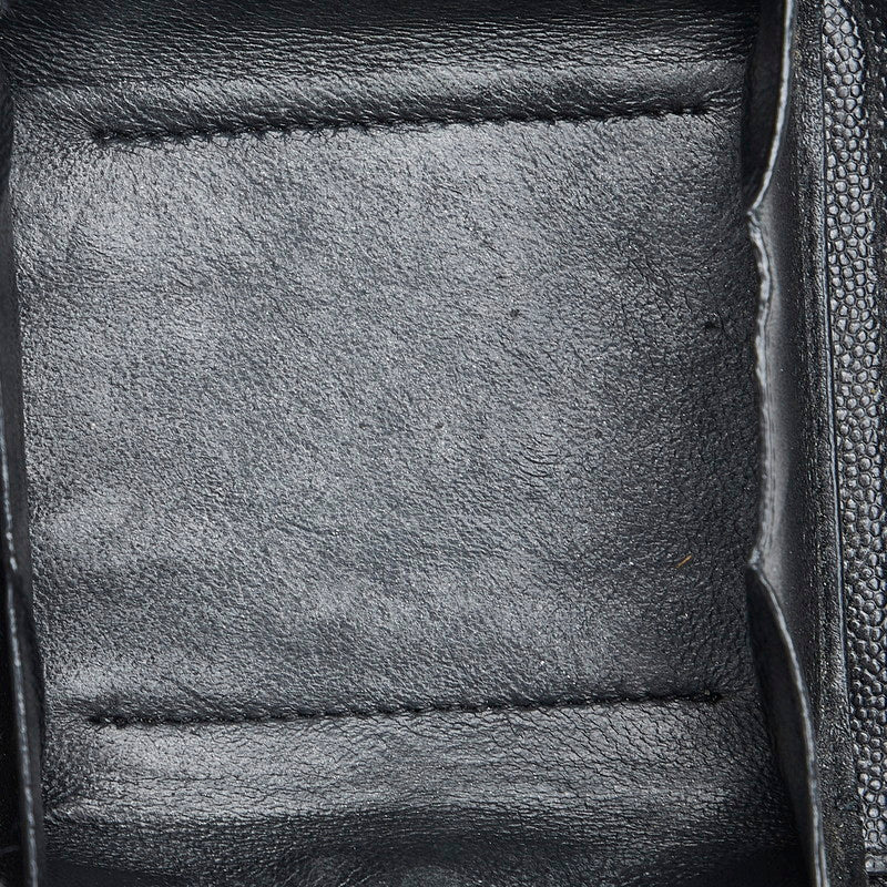 Saint Laurent Zip Wallet in Grained Calf Leather Black