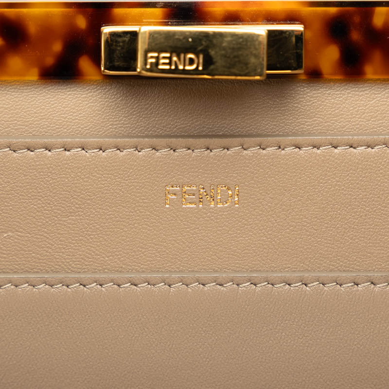 Fendi Peekaboo Medium Handbag Shoulder Bag 2WAY 8BN321 Leather