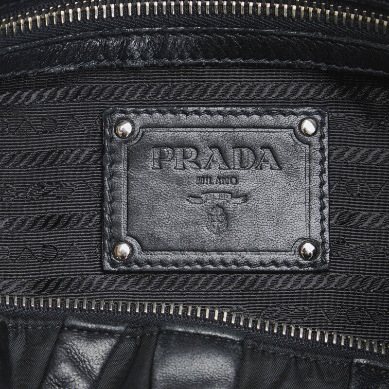 PRADA PRADA BL0538 Handbags Laser/Nylon Black Ladies Ladies