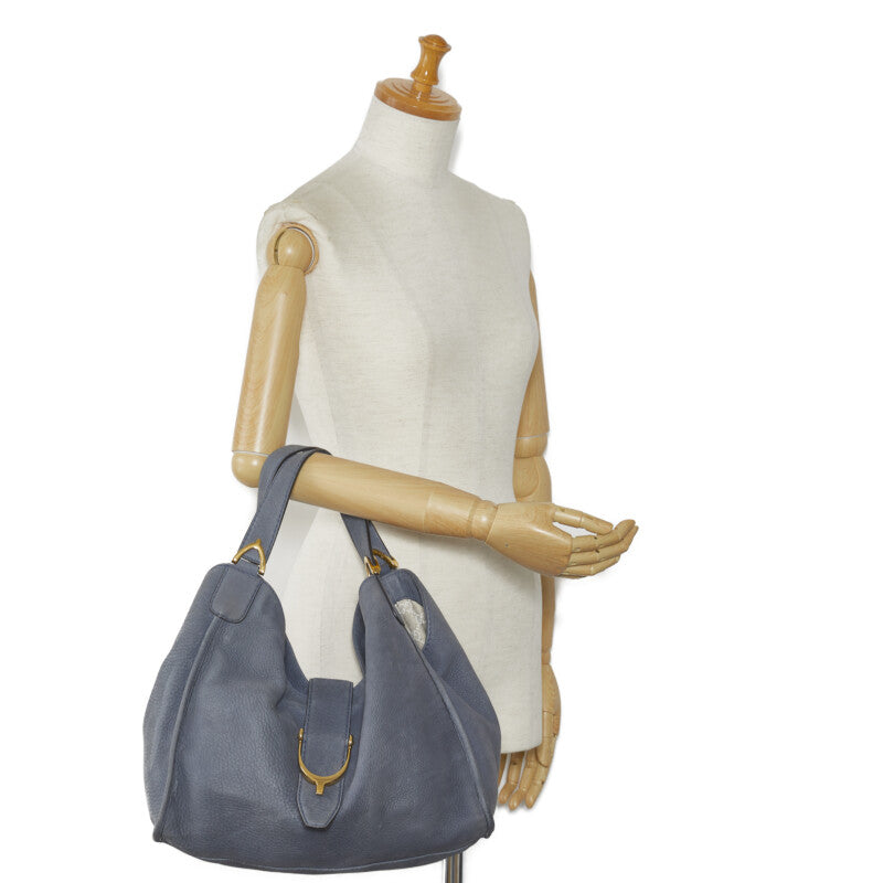 Gucci Soft Strip Gold  Handbags Shoulder Bag 296856 Blue Leather Ladies Gucci