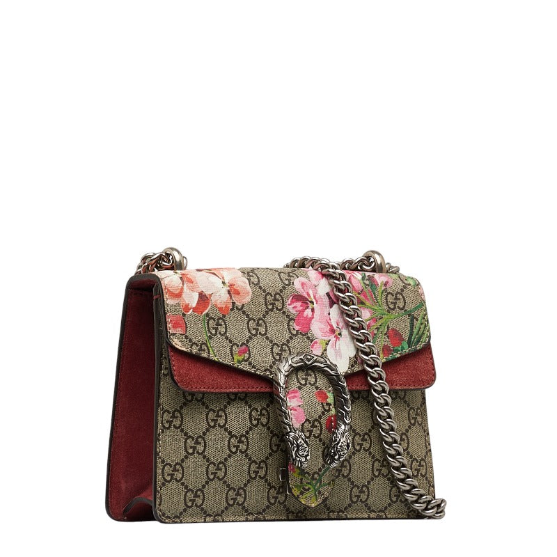 GUCCI Gucci GG Bloom&#39;s 421970 Shoulder Bag PVC/Swed Beige Wine Red Ladies Gucci