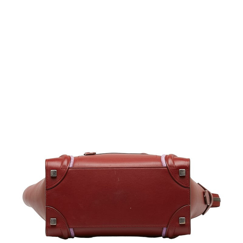 Celine Luggage Micro 手提包 紅色小牛皮