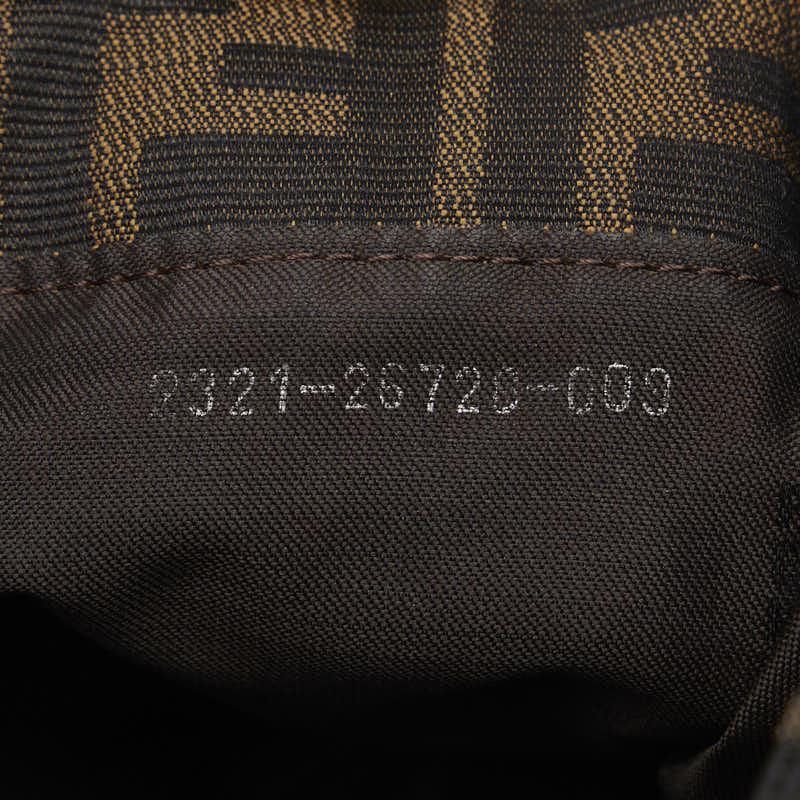 FENDI Zucca Shoulder Bag 26726 Brown Canvas Leather