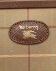 Burberry Check Closed Shoulder Bag Karki Brown Canvas Leather  BURBERRY
