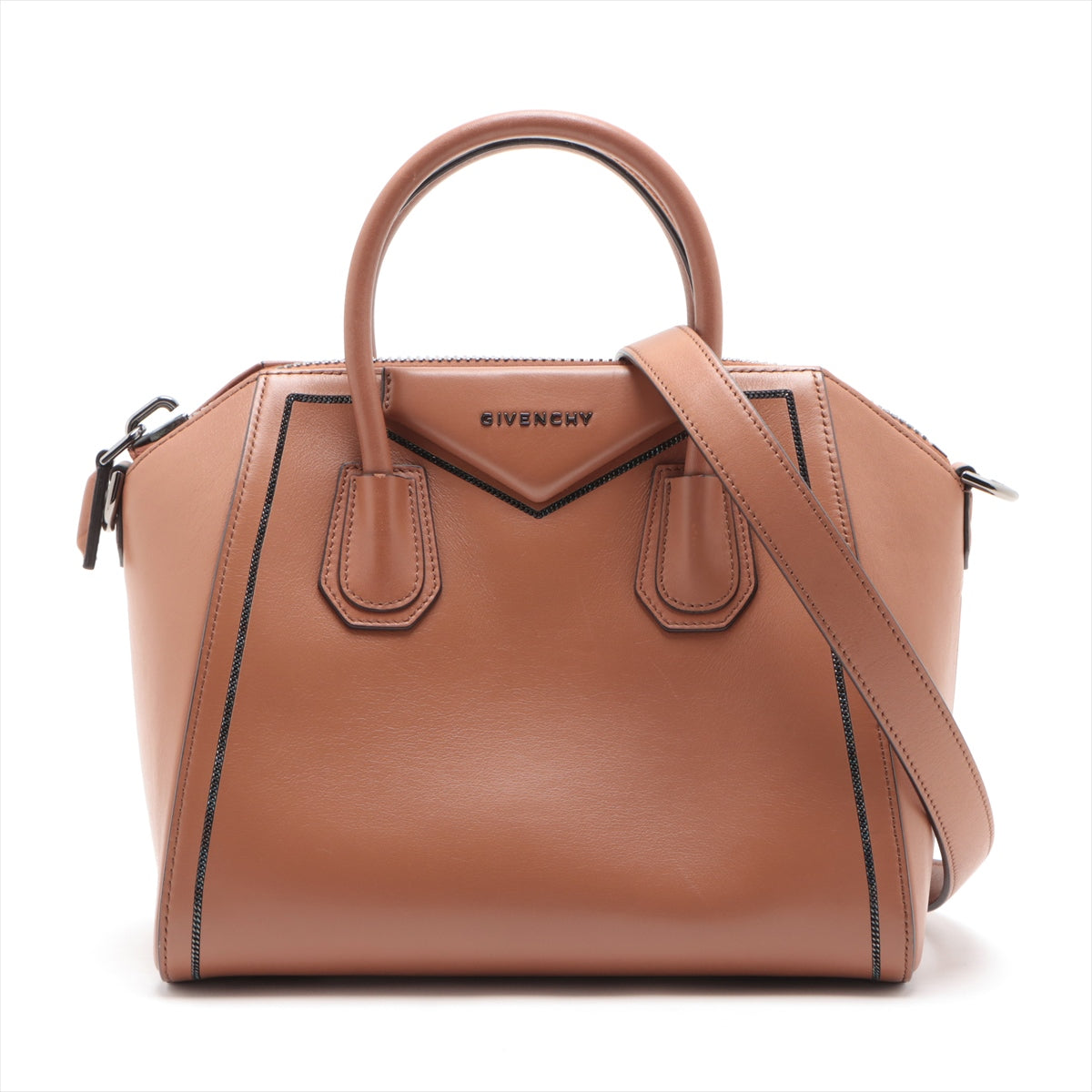 GIVENCHY Antigona Handbag in Leather Brown 2WAY