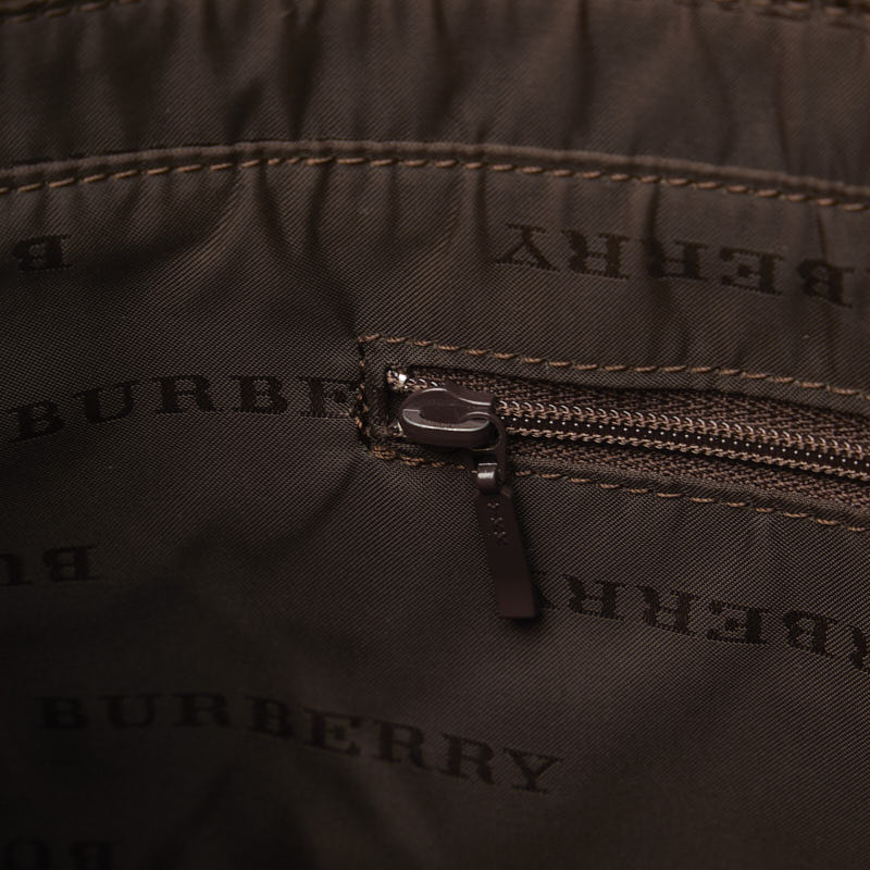 Barbary Nova Check  One-Shoulder Bag Beige Canvas Leather  BURBERRY