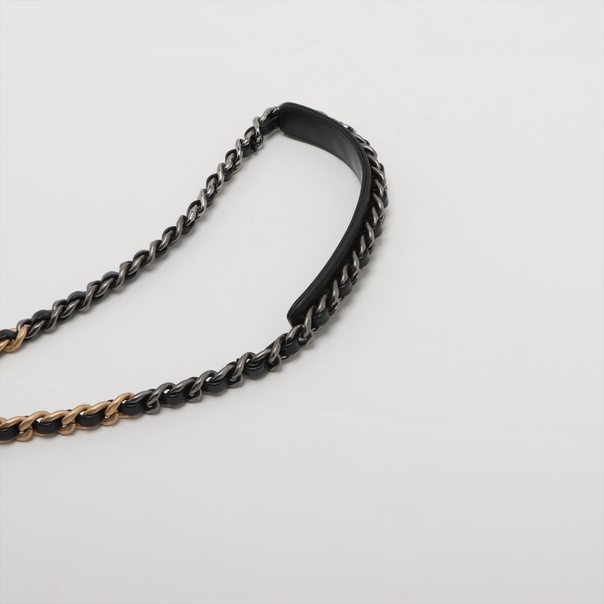 Chanel 19  Chain Shoulder Bag Black Gold  AS1160