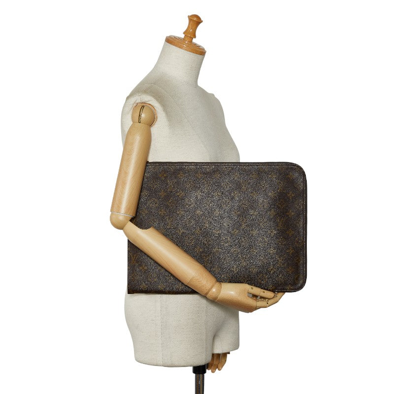 Louis Vuitton Monogram Posh Document  Backpack Briefcase M53456 Brown PVC Leather  Louis Vuitton