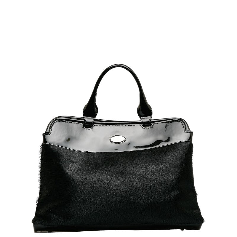 80th Anniversary Limited Handbag Black Harako Patent Leather  Furla