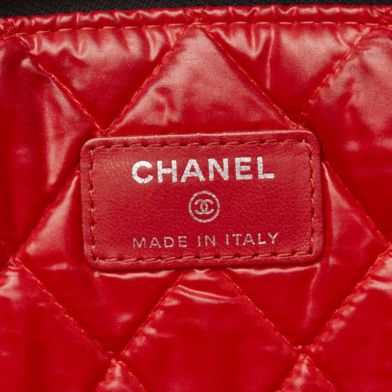 Chanel Matrases Typography Cocomark econd Bag Cratch Bag Black Multicolor in  CHANEL