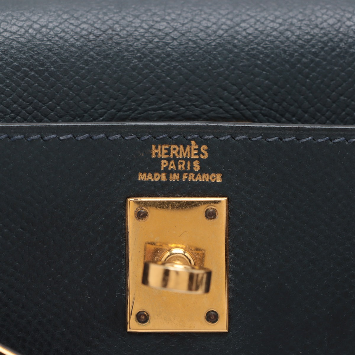 Hermès Miniature 20 Cushver Blue Indigo Gold  X:1994 No Strip Turnlock Slow