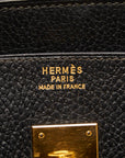 HERMES Birkin 35 in Ardenne Leather Black Gold