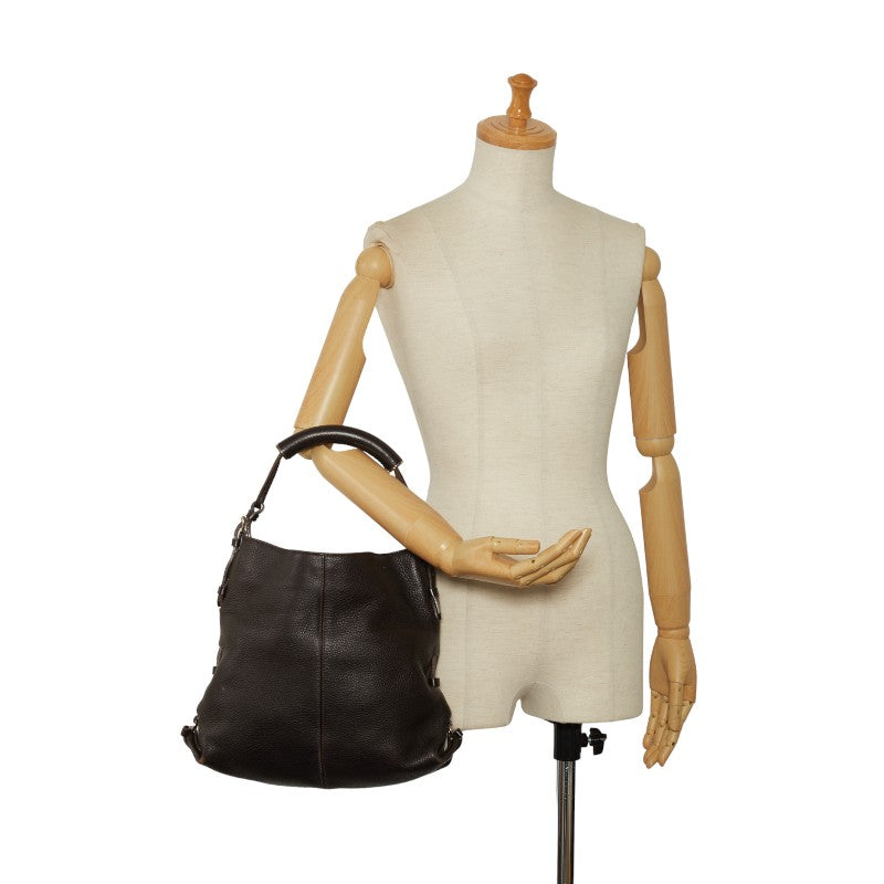 Barry One Shoulder Bag Brown Leather Ladies BALLY