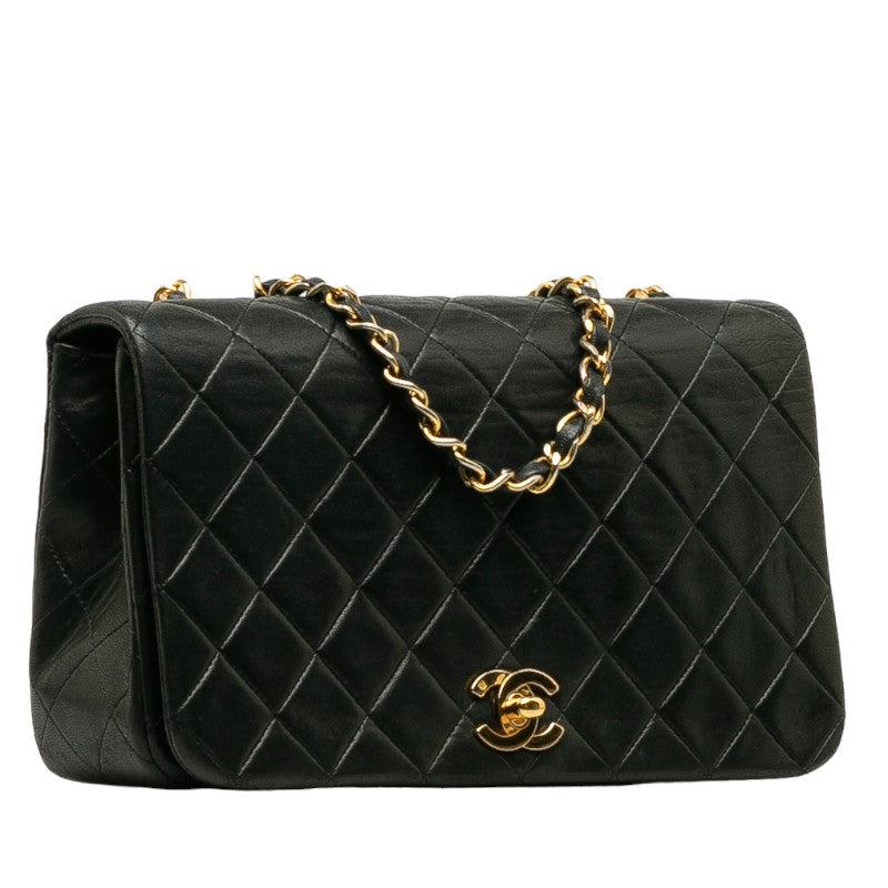 Chanel Matrace 23 Cocomark Full Flap Chain  houlder Bag Black Leather  Chanel