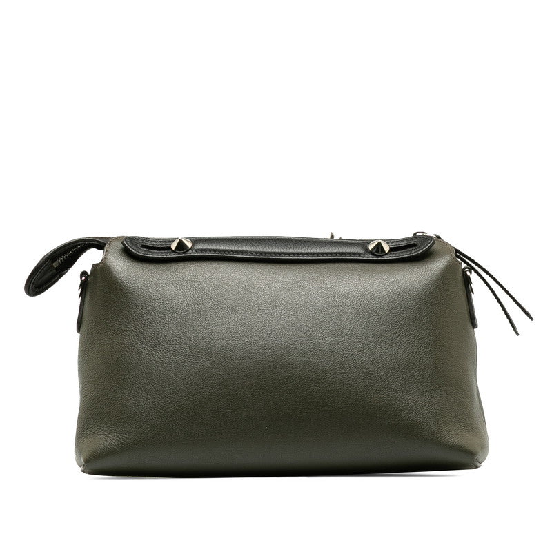Fendi Byzaway Handbags 2WAY 8BL146 Grey Black Leather  Fendi
