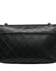 Chanel Deca-Coco Chain Shoulder Bag Black Gold Leather Lady Chanel