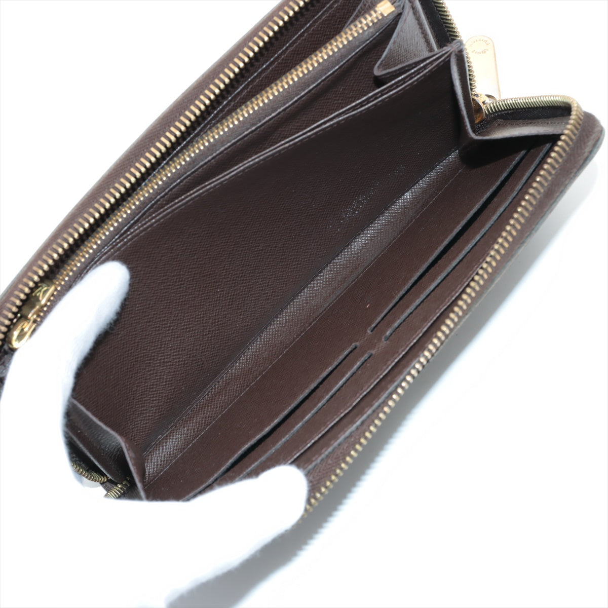 Viton Damiere Zippe Wallet N60015 Brown Round Zippe Wallet