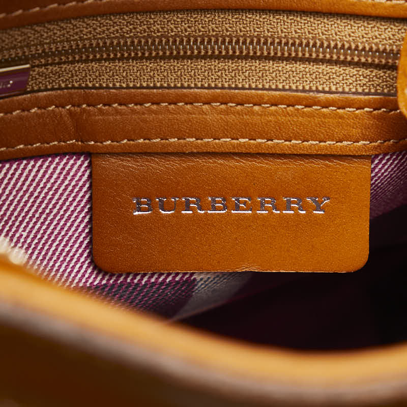 Burberry Vintage 斜挎包 挎包 棕色帆布皮革