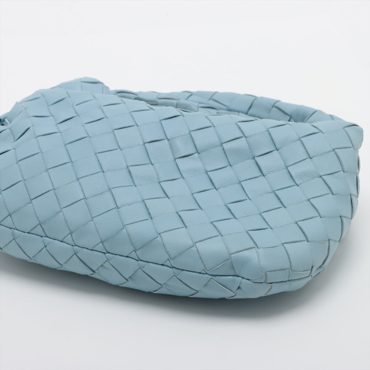 【Points 5 times! 3/4 20h~】 【 Secondary】 Bottega Veneta Mini The Jodie Interlude Patent Leather Handbag Light Blue