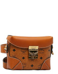MCM Belt Bag in Visetos Brown Leather