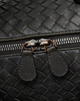 Bottega Veneta Intrecciato Mini Boston Bag in Leather Grey