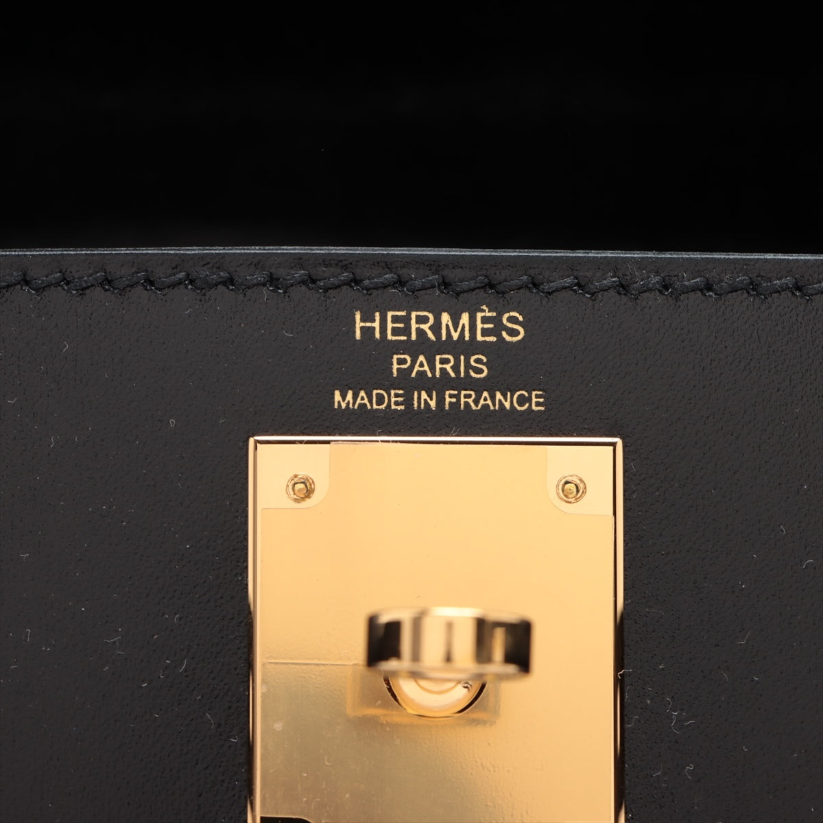 Hermes Kelly 28 Box  Black Gold