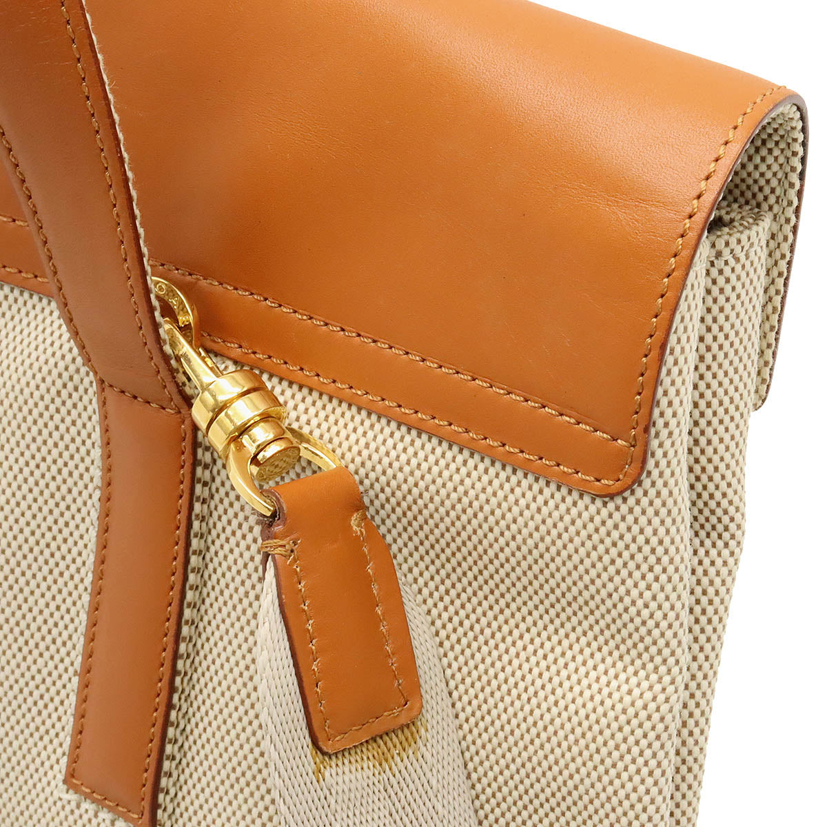 BVLGARI   Bag 2WAY Shoulder Bag Shoulder Bag Shoulder Linen Leather Beige Brown Tea Gold  Blumin